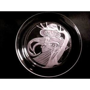 Morganstown Michael Yates crystal plate, country ladies series "Angelica"